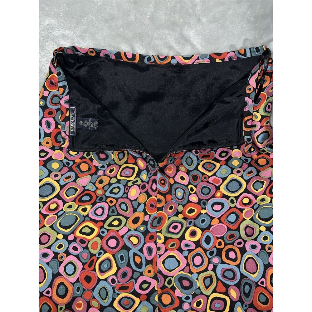 Harold’s Quality Apparel Womens 4 100% Silk Pencil Skirt Lined Back Zip Colorful - Picture 6 of 8
